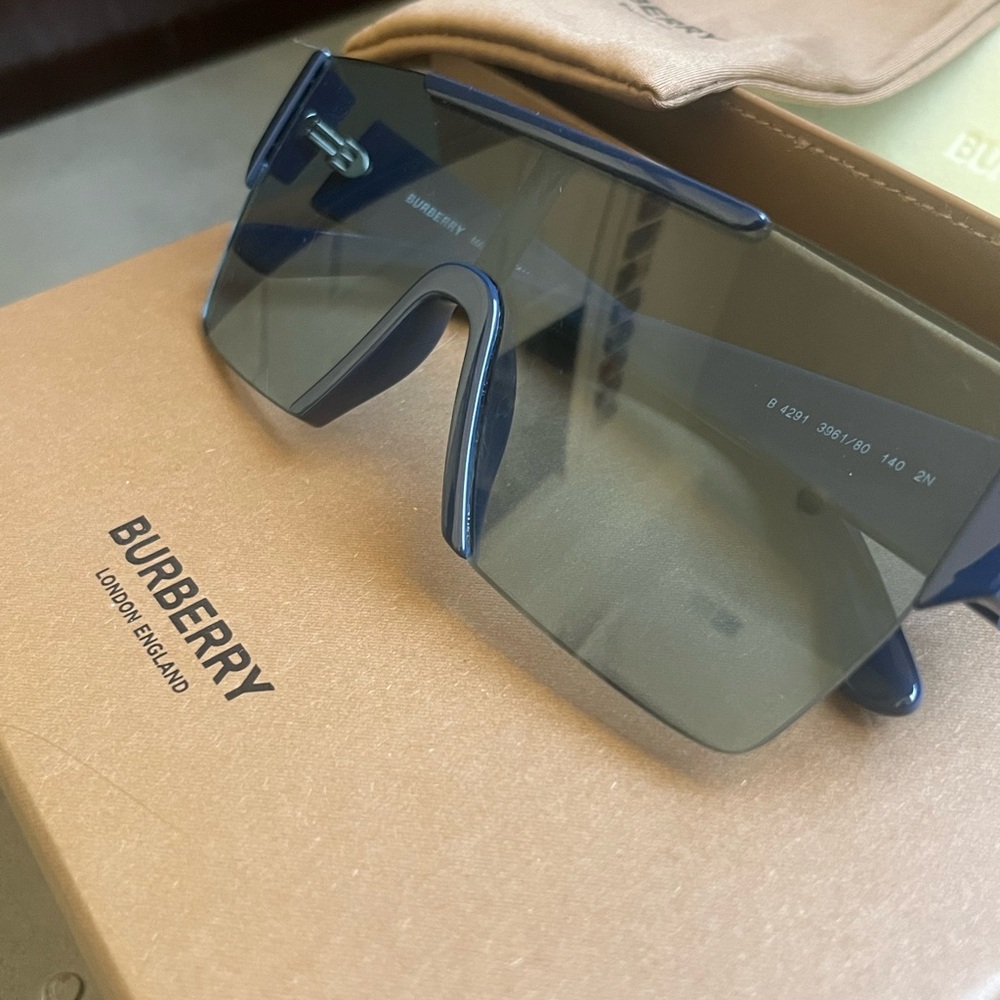 Burberry Navy and Gray Sunglasses